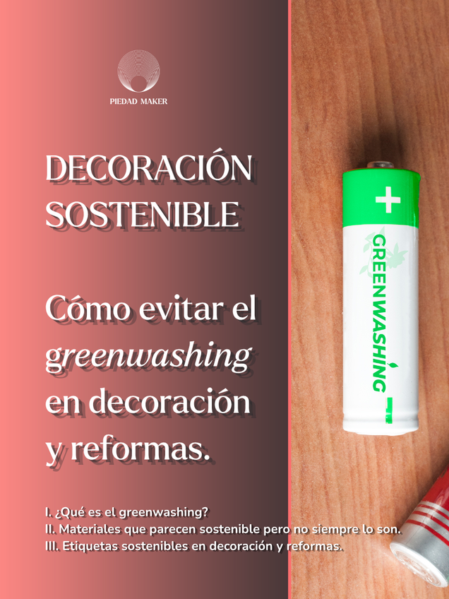 Decoración Sostenible; Cómo evitar el greenwashing en decoración y reformas.