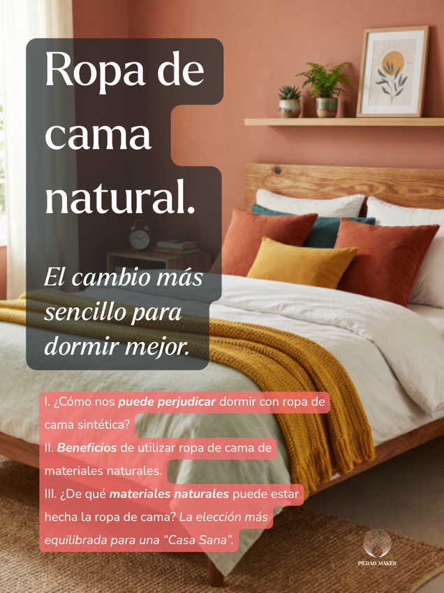 Ropa de cama natural; el cambio más sencillo para dormir mejor en una Casa Sana.